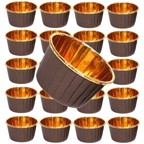PAPILOTKI DO MUFFINEK foremki na babeczki DEKORACJE urodziny brązowy 20szt